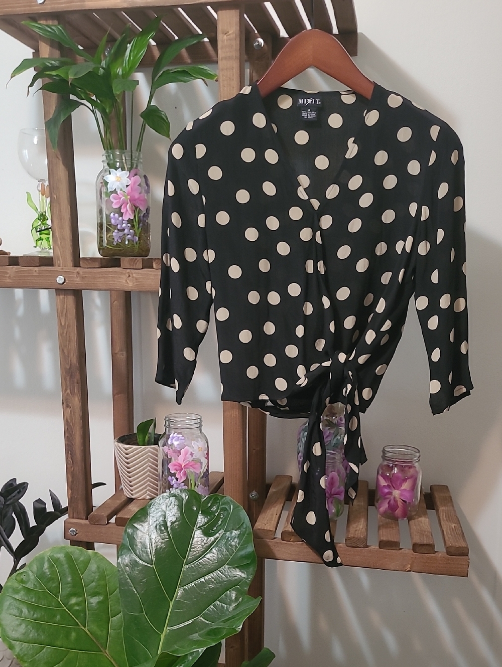 100% Silk Wrap Blouse